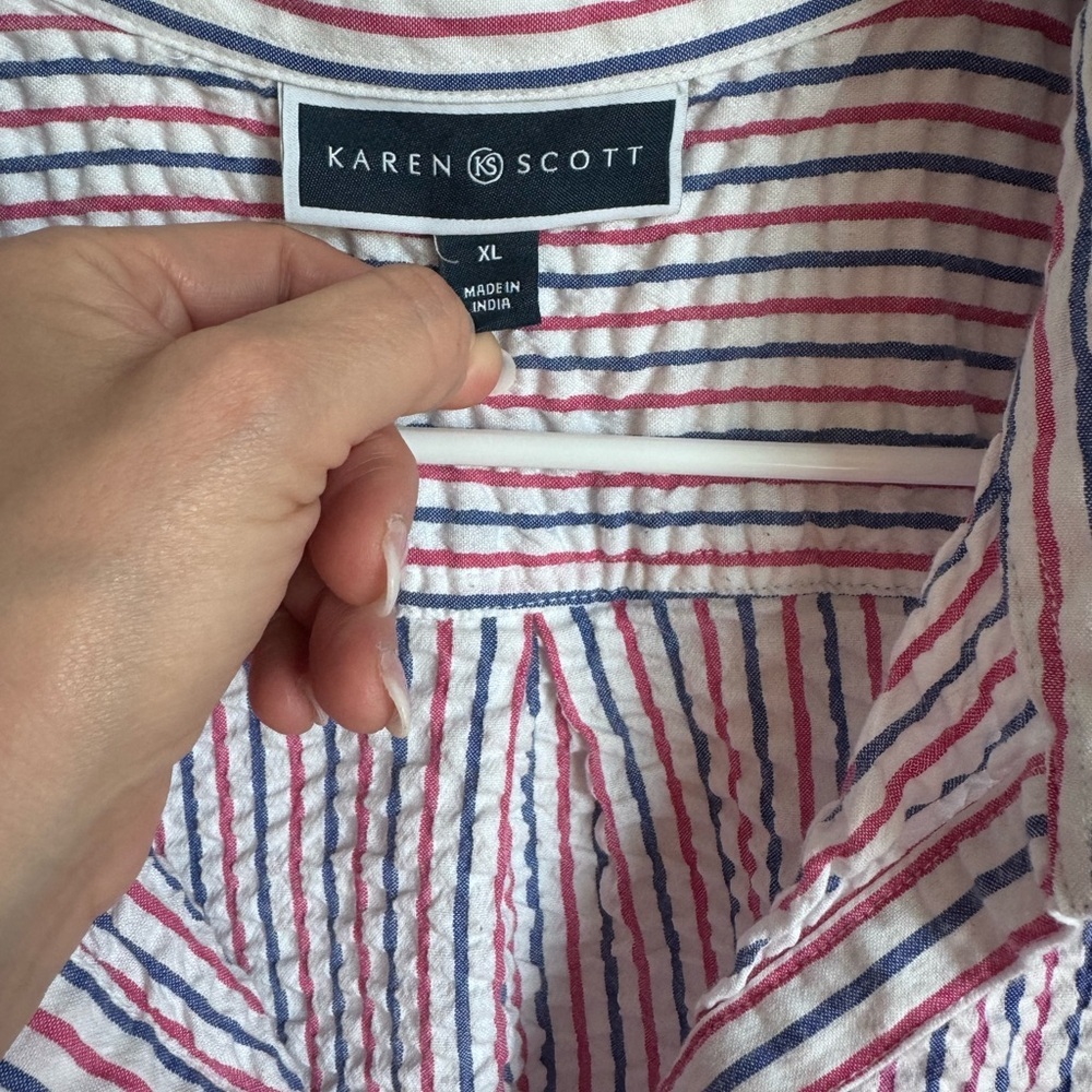 Karen Scott Women's Striped Dress - Picture 3 of 5